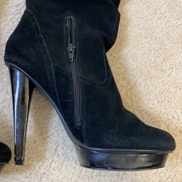 Steve Madden Black Suede Over-the-knee boots 8 - Picture 5 of 7